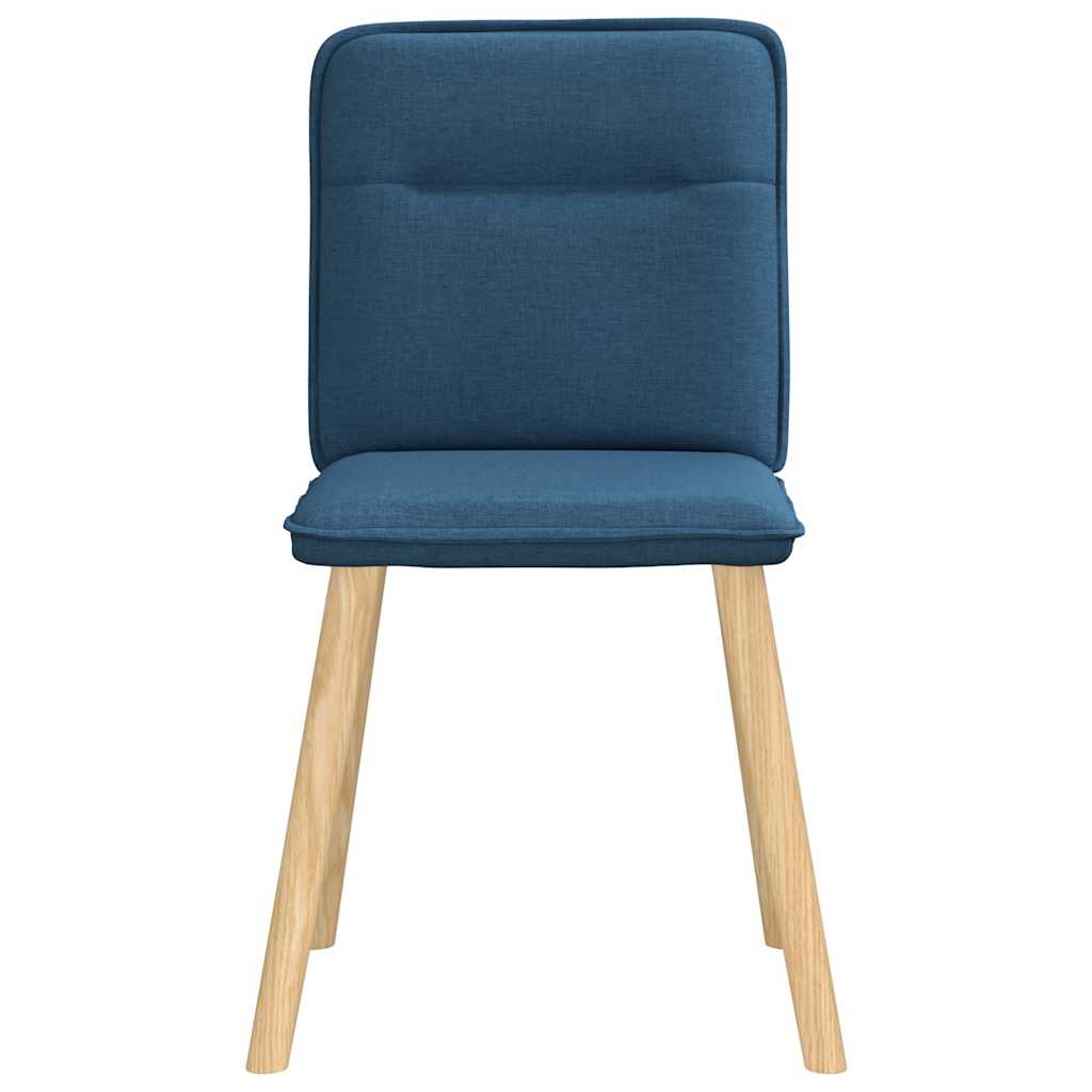 vidaXL Scaune de bucătărie, 4 buc., albastru, material textil