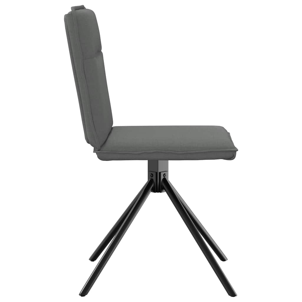 vidaXL Scaune de bucătărie pivotante, 4 buc., gri închis, textil vidaXL Scaune de bucătărie pivotante, 4 buc., gri închis, textil