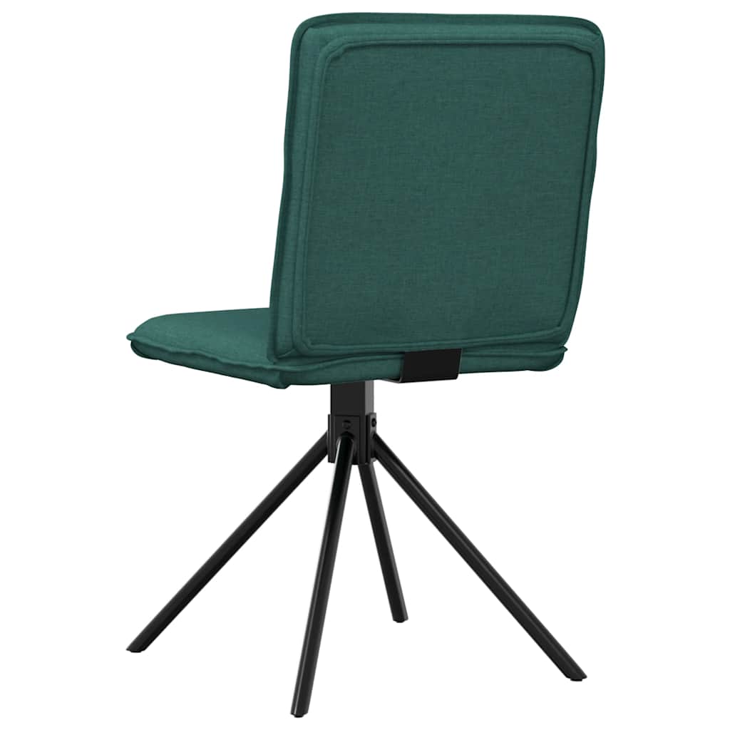 vidaXL Scaune de sufragerie 4 buc Tesatura verde inchis vidaXL Scaune de sufragerie 4 buc Tesatura verde inchis