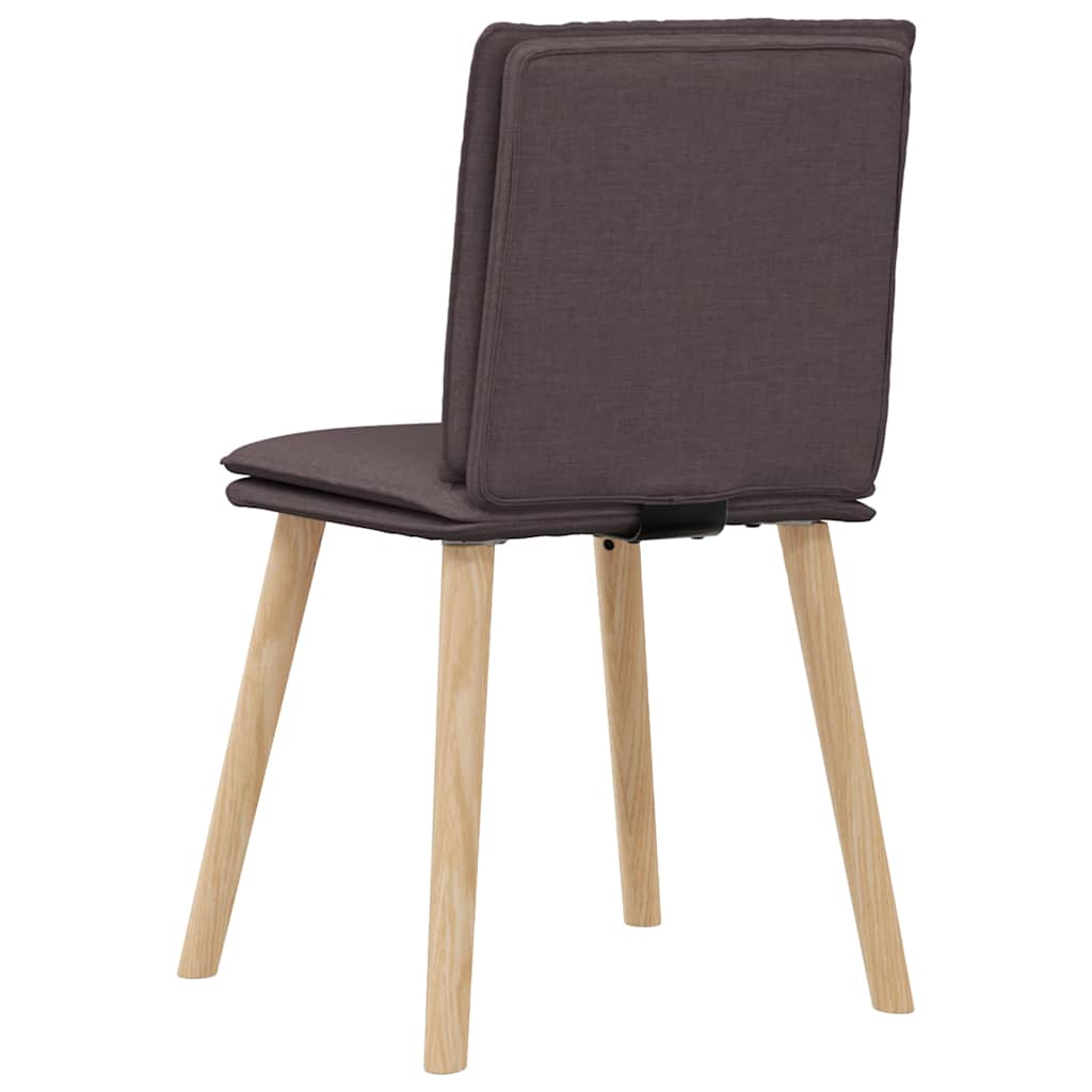 vidaXL Scaune de bucătărie, 4 buc., maro închis, material textil