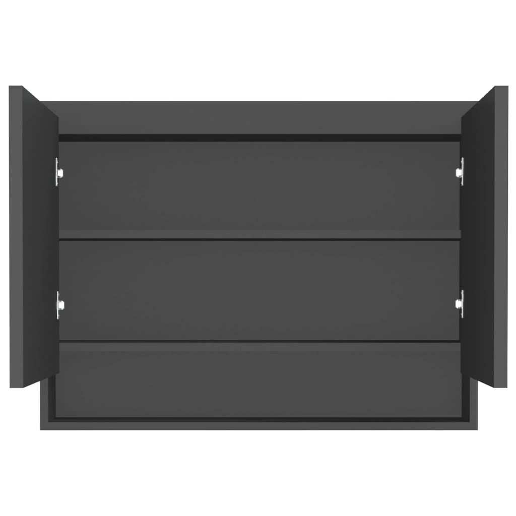 vidaXL Dulap de baie cu oglindă, antracit, 80x15x60 cm, MDF vidaXL Dulap de baie cu oglindă, antracit, 80x15x60 cm, MDF