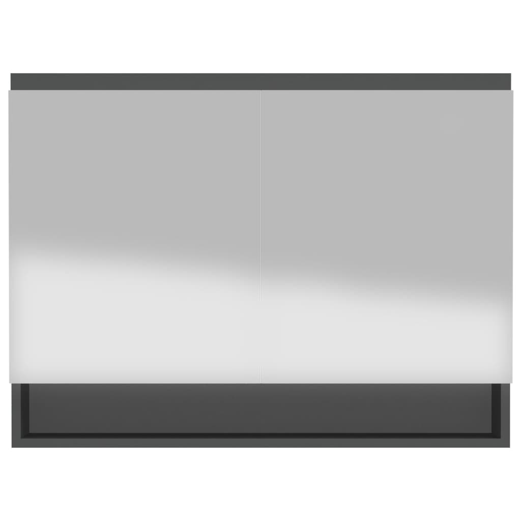 vidaXL Dulap de baie cu oglindă, antracit, 80x15x60 cm, MDF vidaXL Dulap de baie cu oglindă, antracit, 80x15x60 cm, MDF
