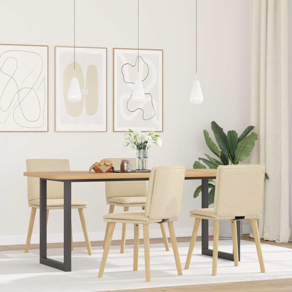vidaXL Scaune de bucătărie, 4 buc., material textil