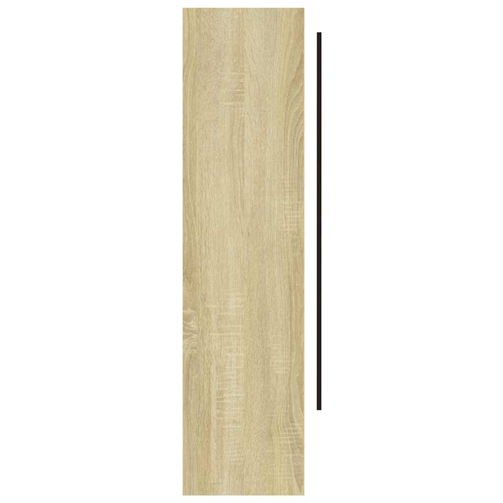 vidaXL Dulap de baie cu oglindă, alb și stejar, 80x15x60 cm, MDF vidaXL Dulap de baie cu oglindă, alb și stejar, 80x15x60 cm, MDF