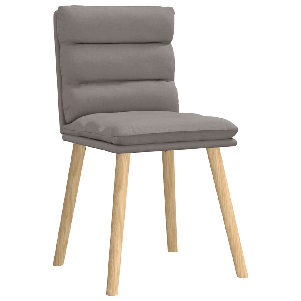 vidaXL Scaune de sufragerie, 4 buc., gri taupe, material textil vidaXL Scaune de sufragerie, 4 buc., gri taupe, material textil