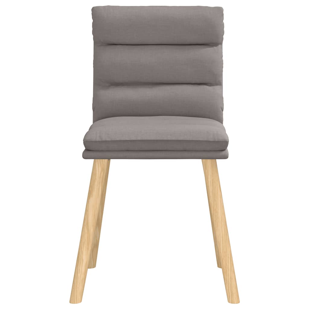 vidaXL Scaune de sufragerie, 4 buc., gri taupe, material textil vidaXL Scaune de sufragerie, 4 buc., gri taupe, material textil
