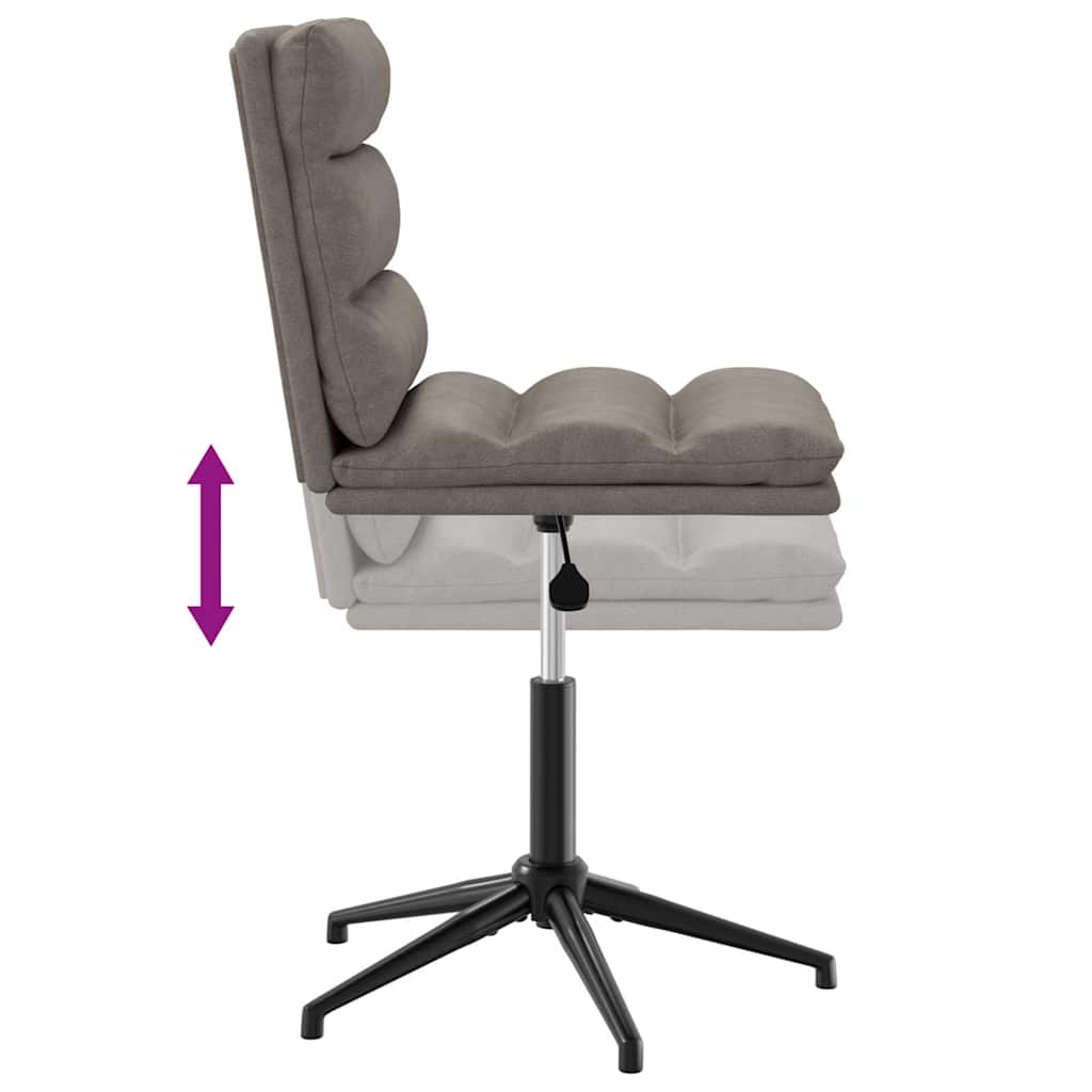 vidaXL Scaune de bucătărie, 2 buc., gri, piele ecologică