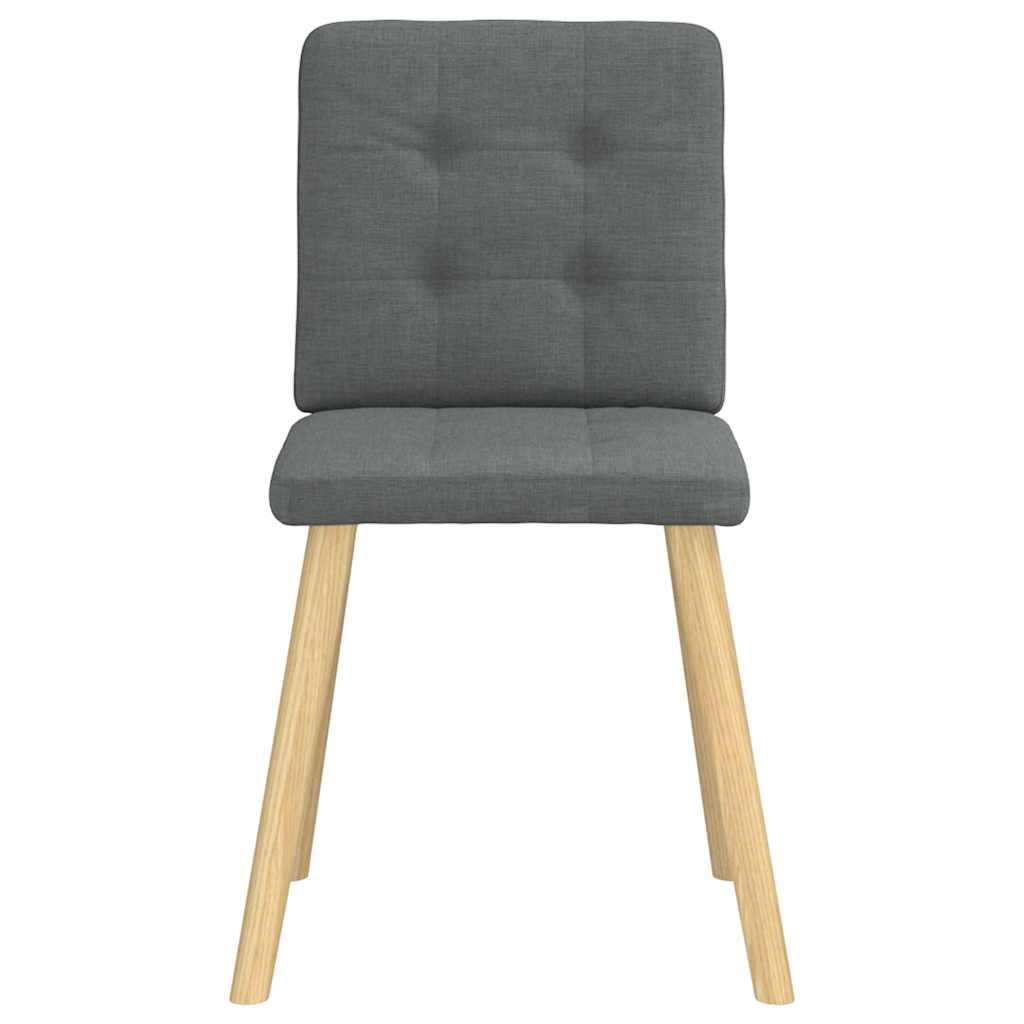 vidaXL Scaune de sufragerie, 6 buc., gri închis, material textil
