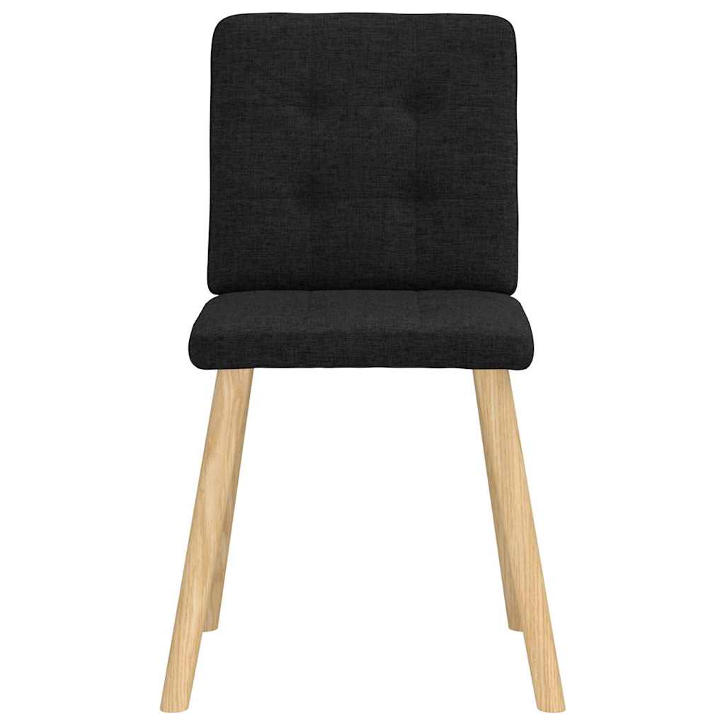 vidaXL Scaune de sufragerie 6 buc. negru material textil vidaXL Scaune de sufragerie 6 buc. negru material textil