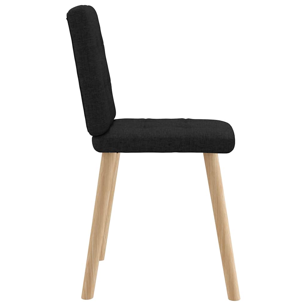 vidaXL Scaune de sufragerie 6 buc. negru material textil vidaXL Scaune de sufragerie 6 buc. negru material textil