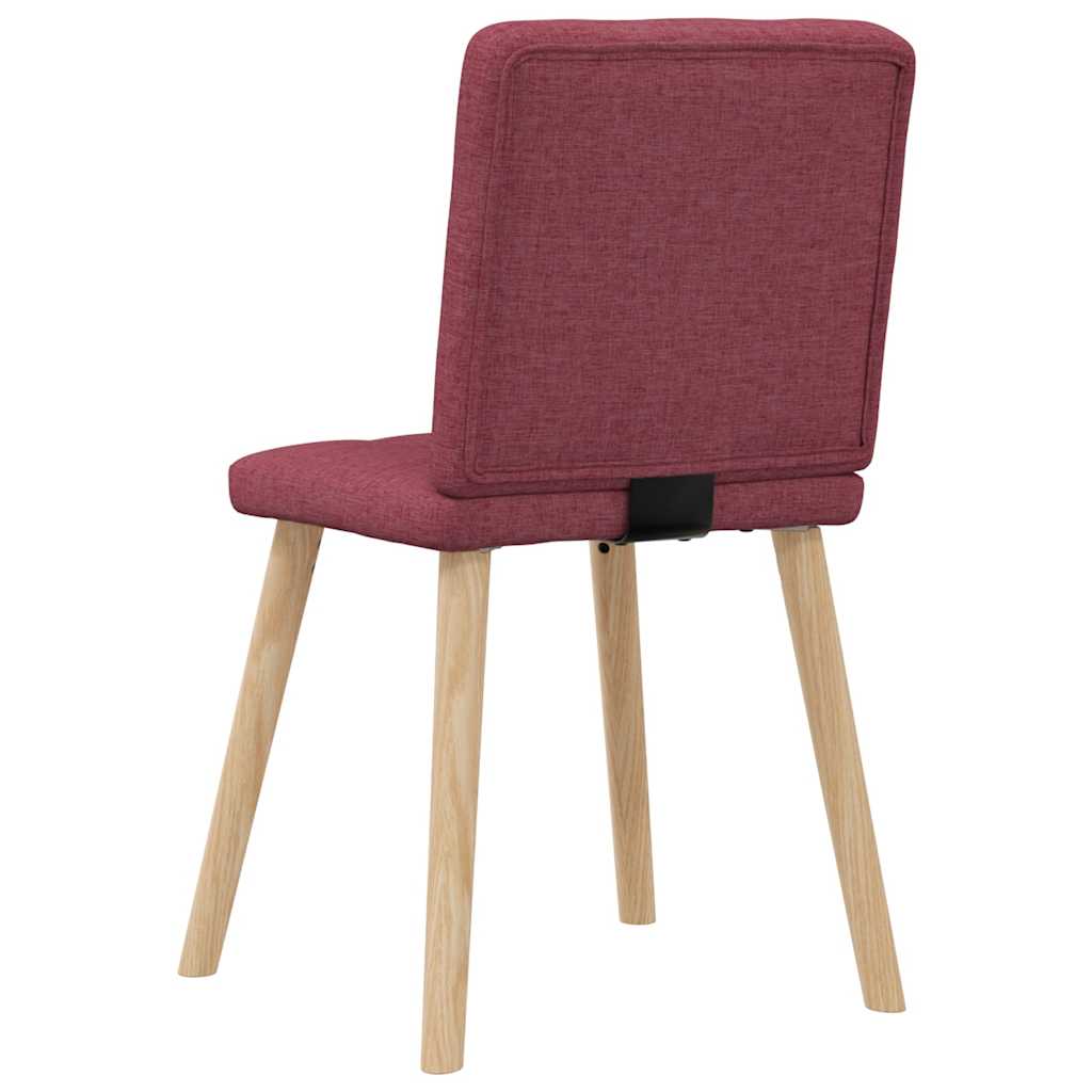 vidaXL Scaune de bucătărie pivotante, 6 buc., roșu vin, textil vidaXL Scaune de bucătărie pivotante, 6 buc., roșu vin, textil