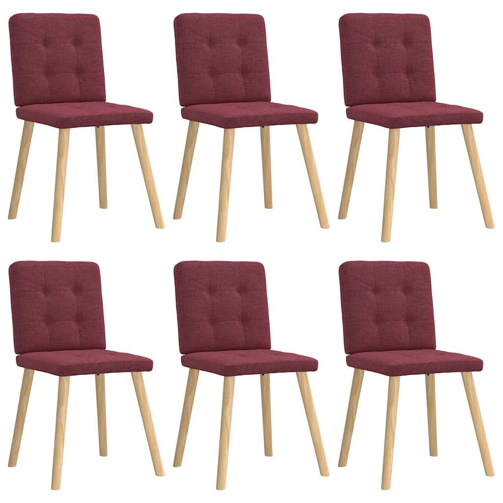 vidaXL Scaune de bucătărie pivotante, 6 buc., roșu vin, textil vidaXL Scaune de bucătărie pivotante, 6 buc., roșu vin, textil