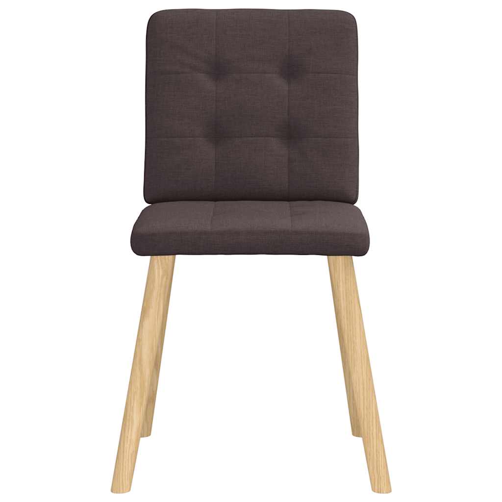 vidaXL Scaune de bucătărie, 6 buc., maro închis, material textil