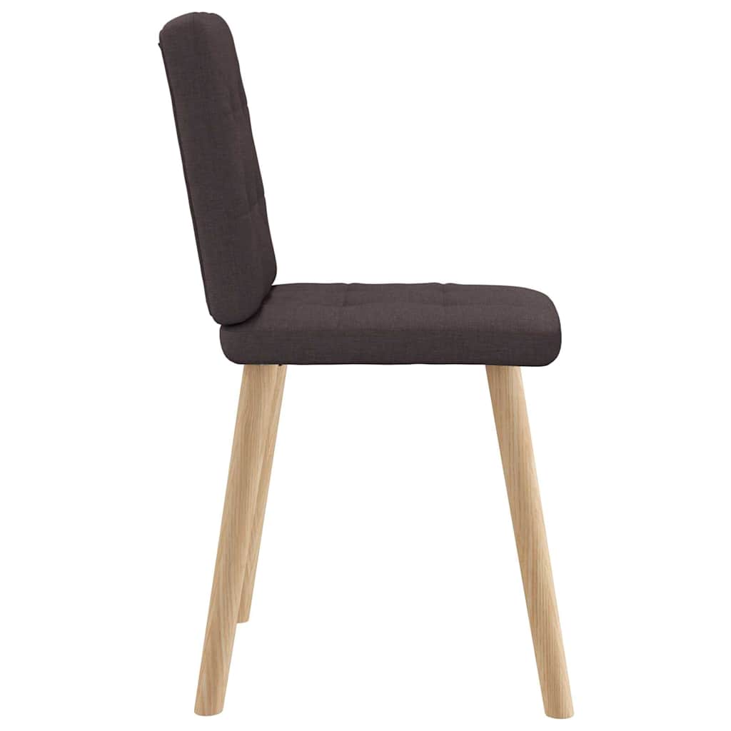 vidaXL Scaune de bucătărie, 6 buc., maro închis, material textil