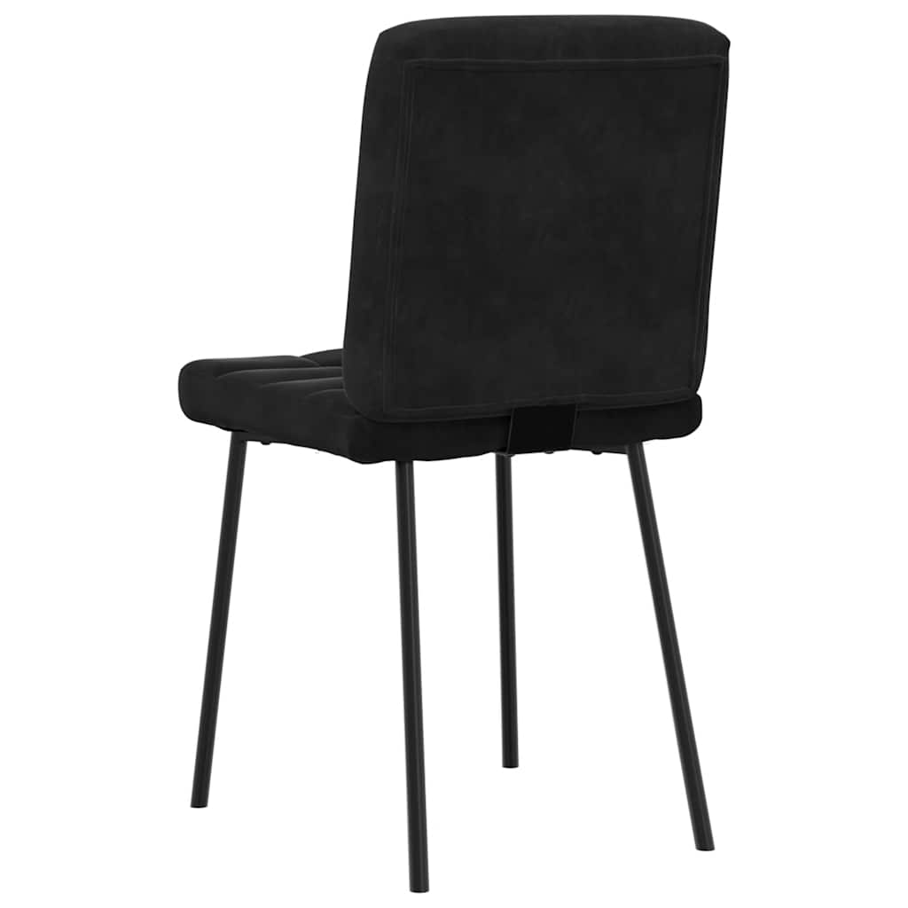 vidaXL Scaune de sufragerie, 6 buc, negru, catifea