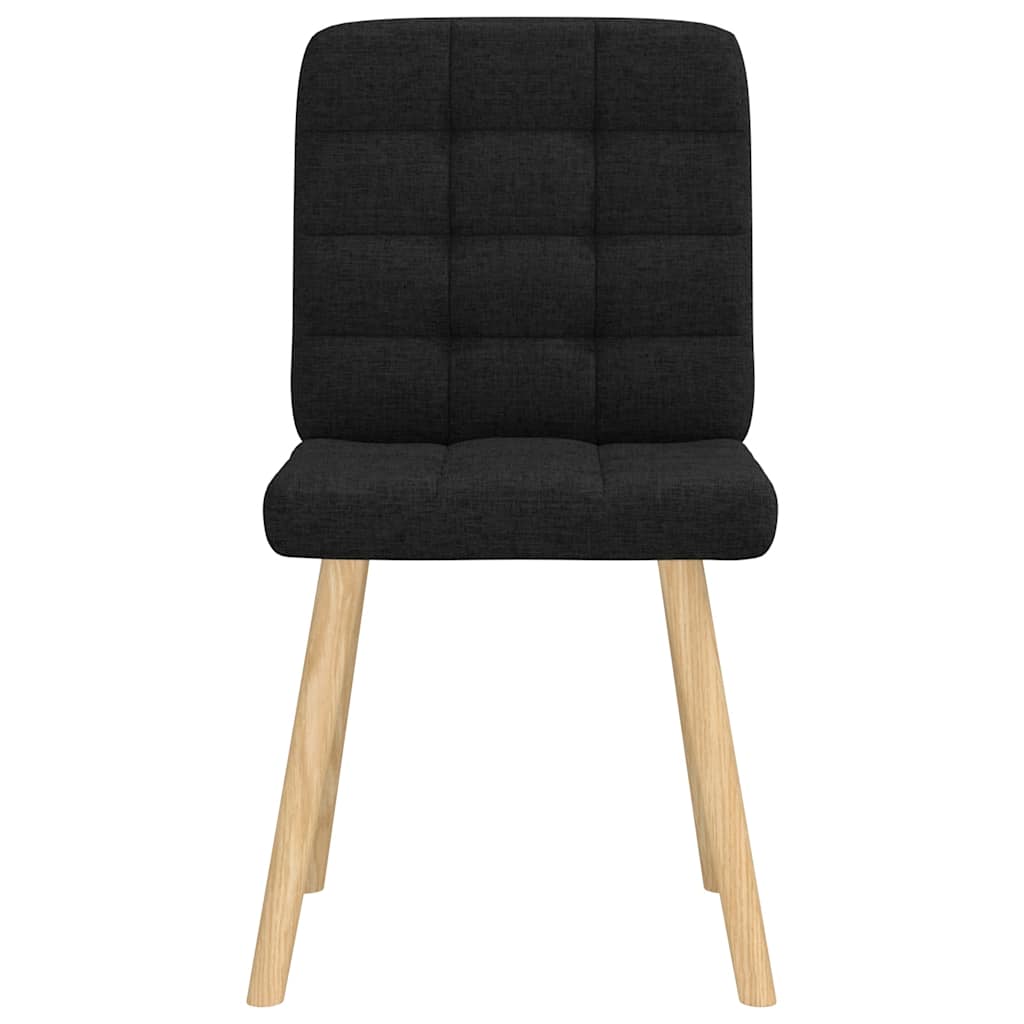 vidaXL Scaune de sufragerie 6 buc. negru material textil vidaXL Scaune de sufragerie 6 buc. negru material textil