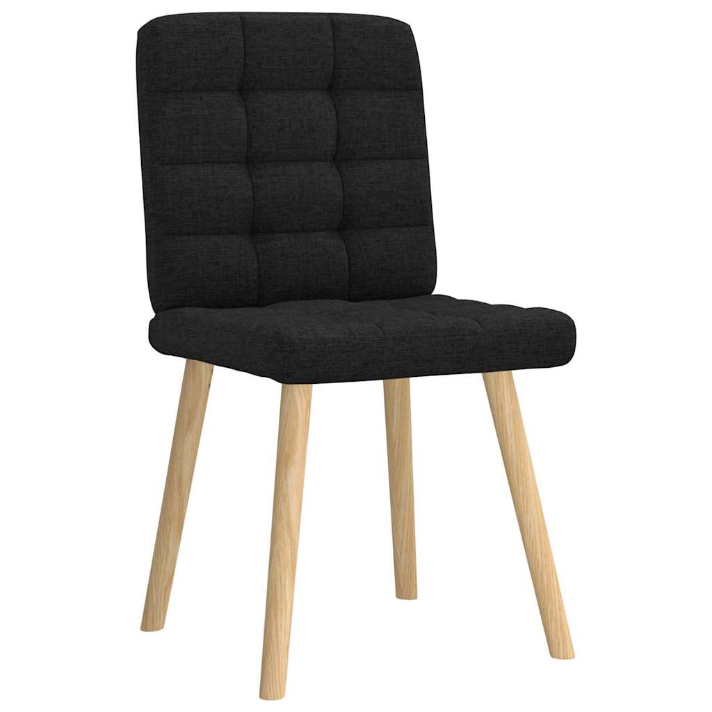 vidaXL Scaune de sufragerie 6 buc. negru material textil vidaXL Scaune de sufragerie 6 buc. negru material textil