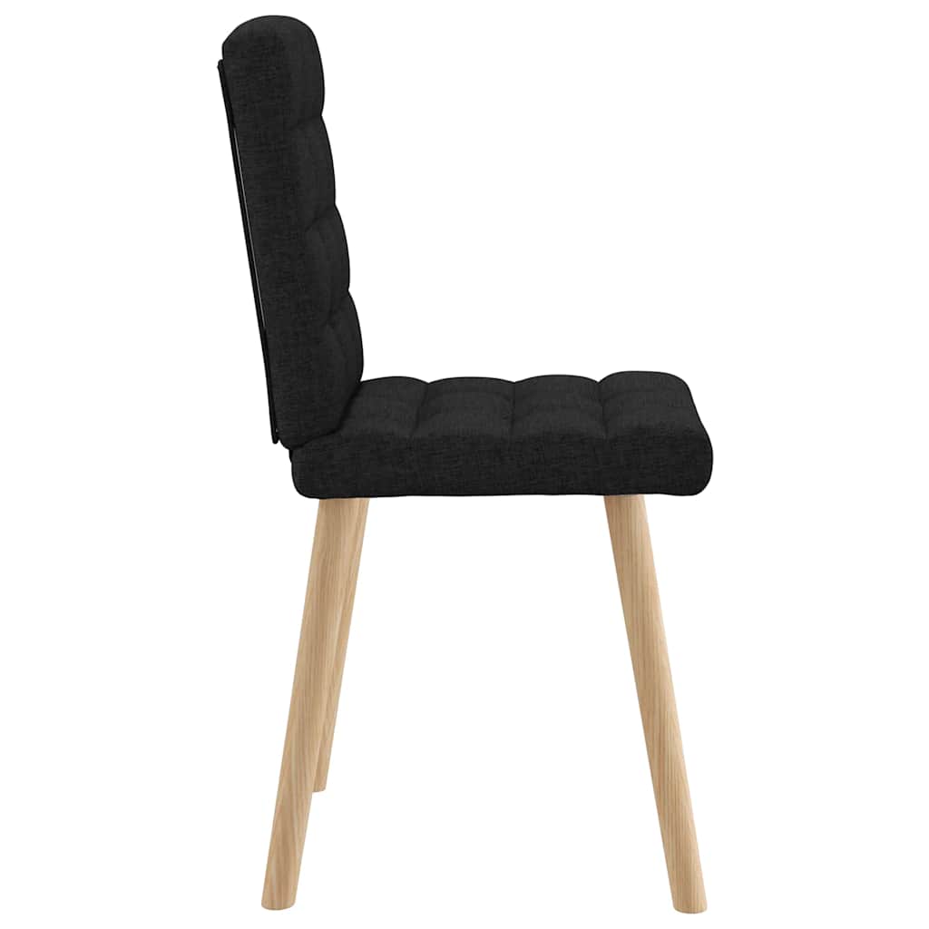 vidaXL Scaune de sufragerie 6 buc. negru material textil vidaXL Scaune de sufragerie 6 buc. negru material textil