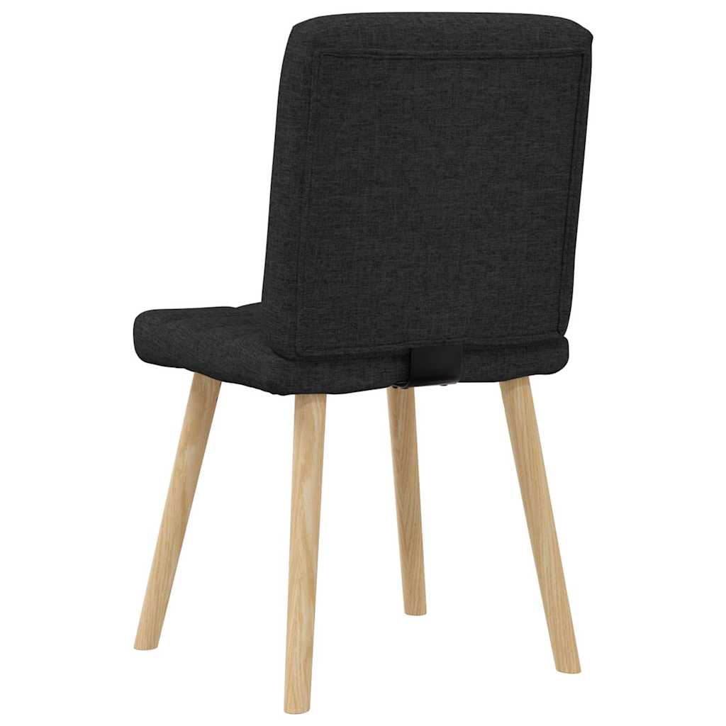 vidaXL Scaune de sufragerie 6 buc. negru material textil vidaXL Scaune de sufragerie 6 buc. negru material textil