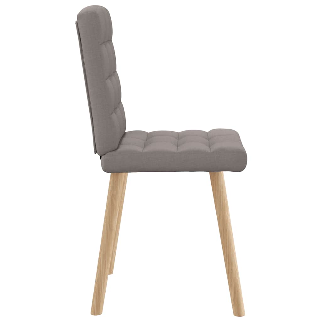 vidaXL Scaune de sufragerie, 6 buc., gri taupe, material textil