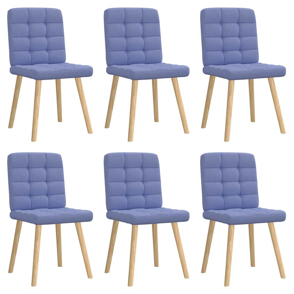 vidaXL Scaune de sufragerie 6 buc țesătură Jeans Blue vidaXL Scaune de sufragerie 6 buc țesătură Jeans Blue
