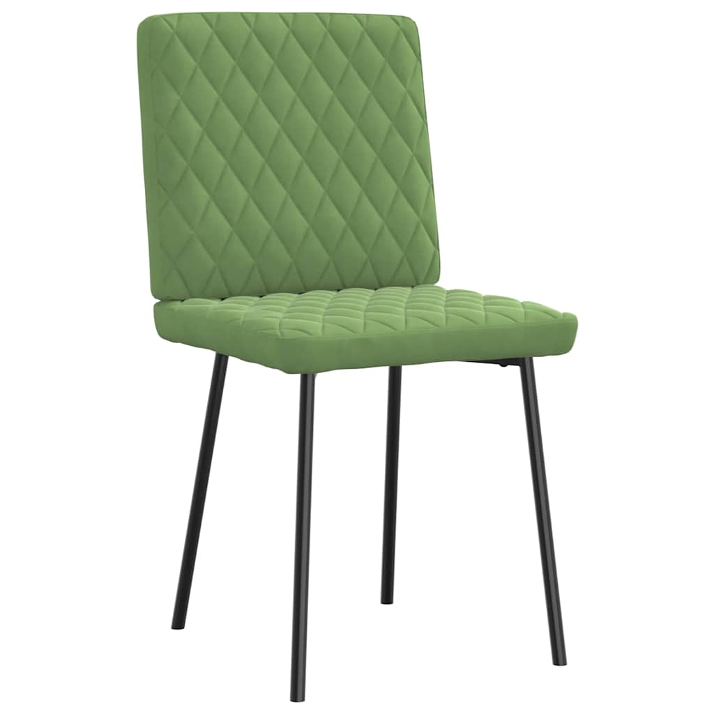 vidaXL Scaune de sufragerie, 6 buc, verde deschis, catifea