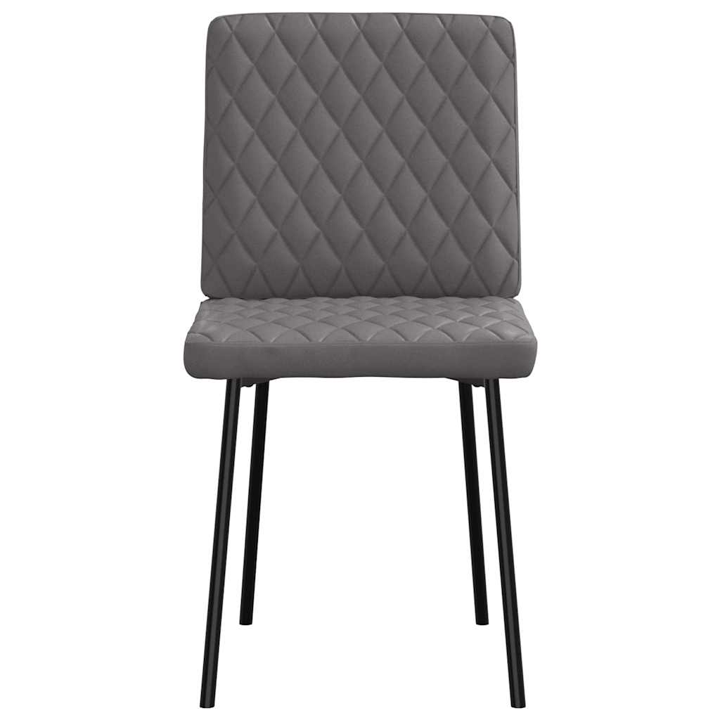 vidaXL Scaune de sufragerie, 6 buc., gri, piele ecologică