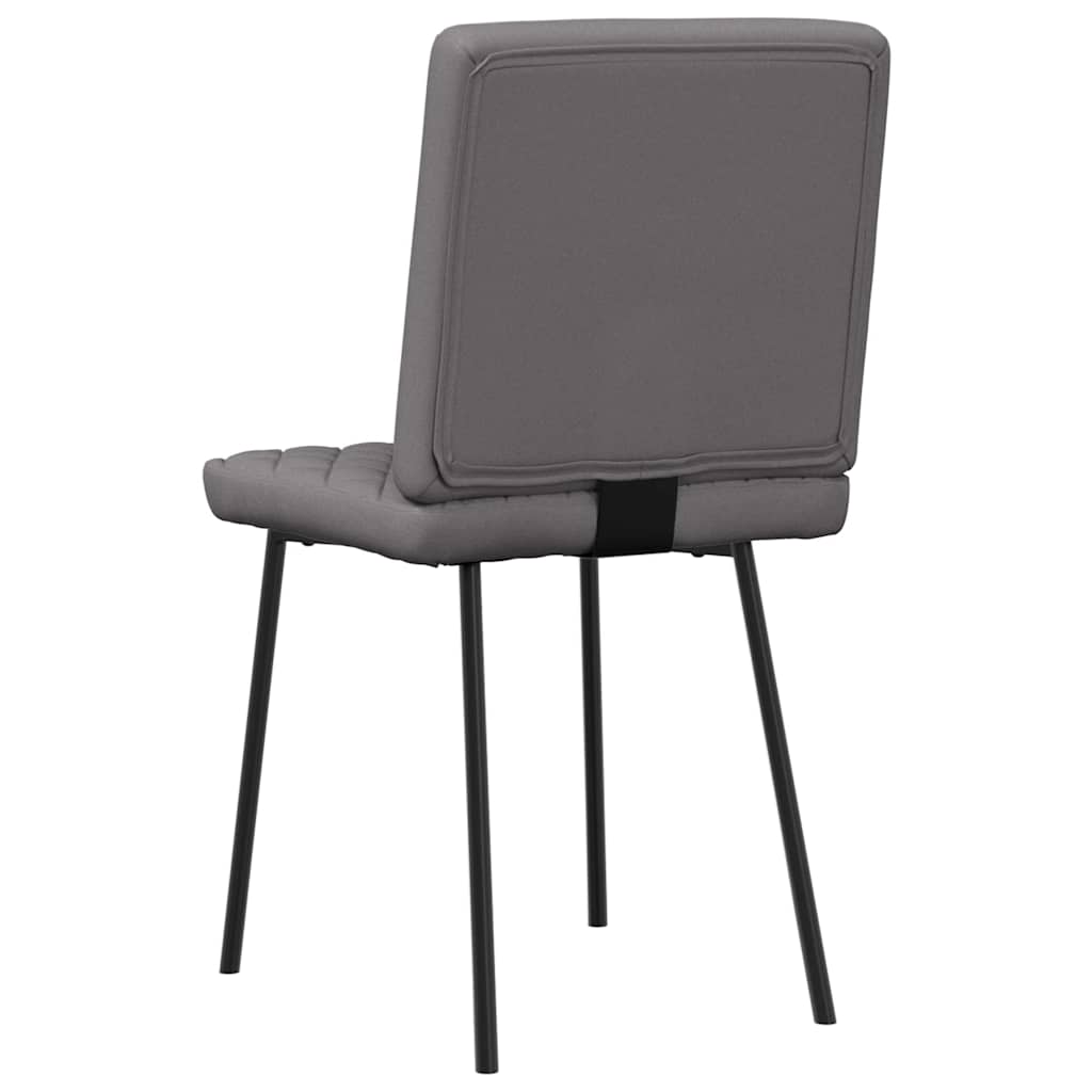 vidaXL Scaune de sufragerie, 6 buc., gri, piele ecologică