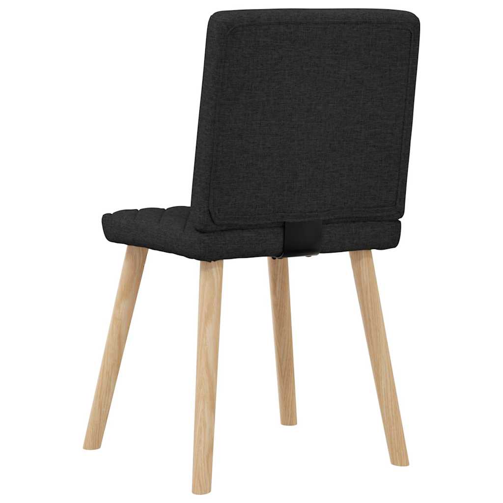 vidaXL Scaune de sufragerie 6 buc. negru material textil vidaXL Scaune de sufragerie 6 buc. negru material textil