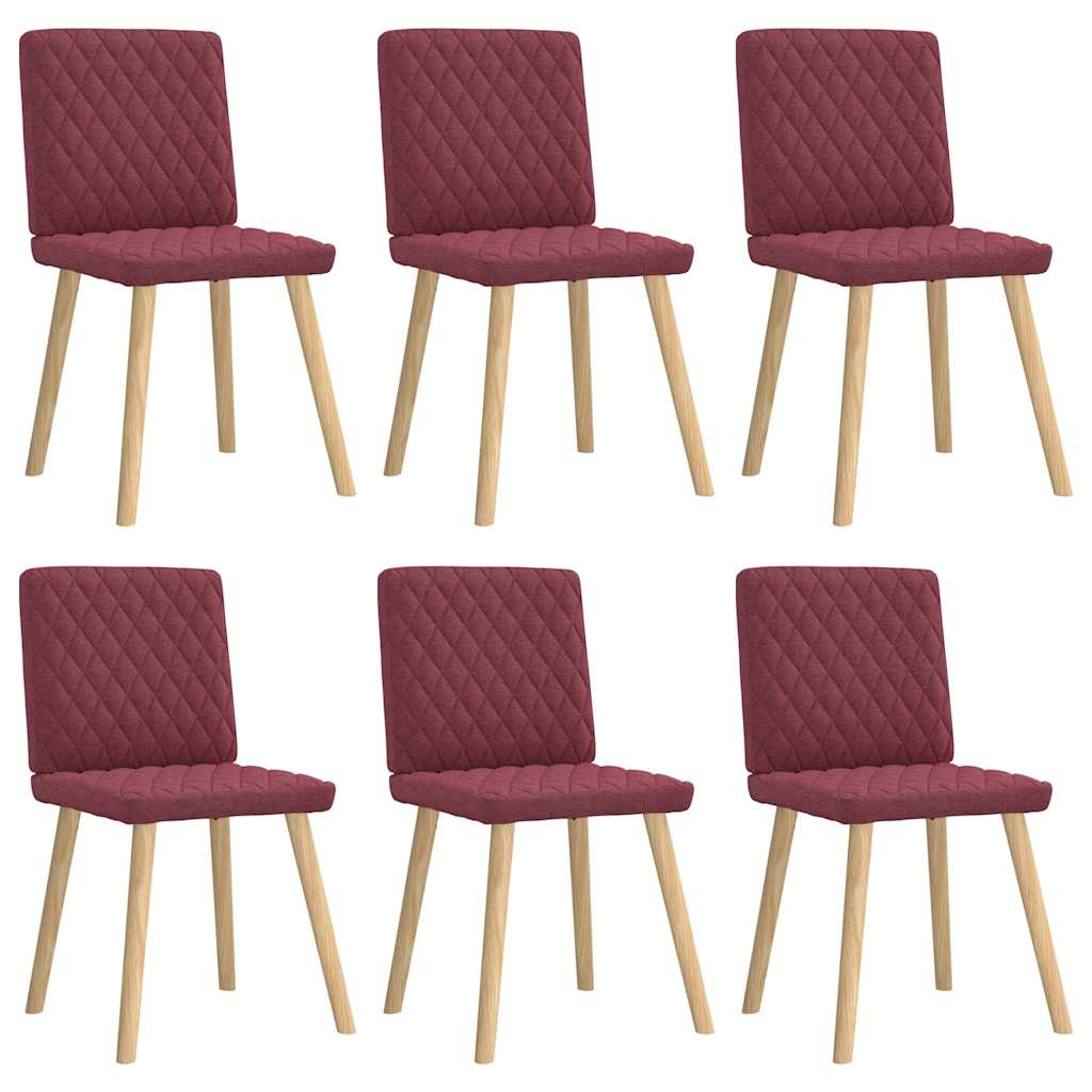 vidaXL Scaune de bucătărie pivotante, 6 buc., roșu vin, textil vidaXL Scaune de bucătărie pivotante, 6 buc., roșu vin, textil