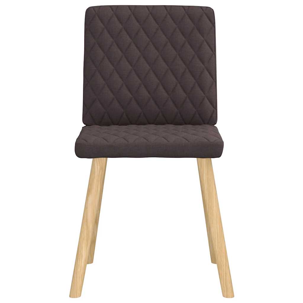 vidaXL Scaune de bucătărie, 6 buc., maro închis, material textil vidaXL Scaune de bucătărie, 6 buc., maro închis, material textil