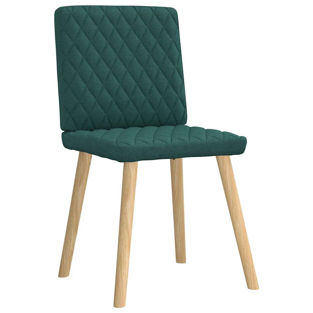 vidaXL Scaune de bucătărie, 6 buc., verde închis, material textil vidaXL Scaune de bucătărie, 6 buc., verde închis, material textil