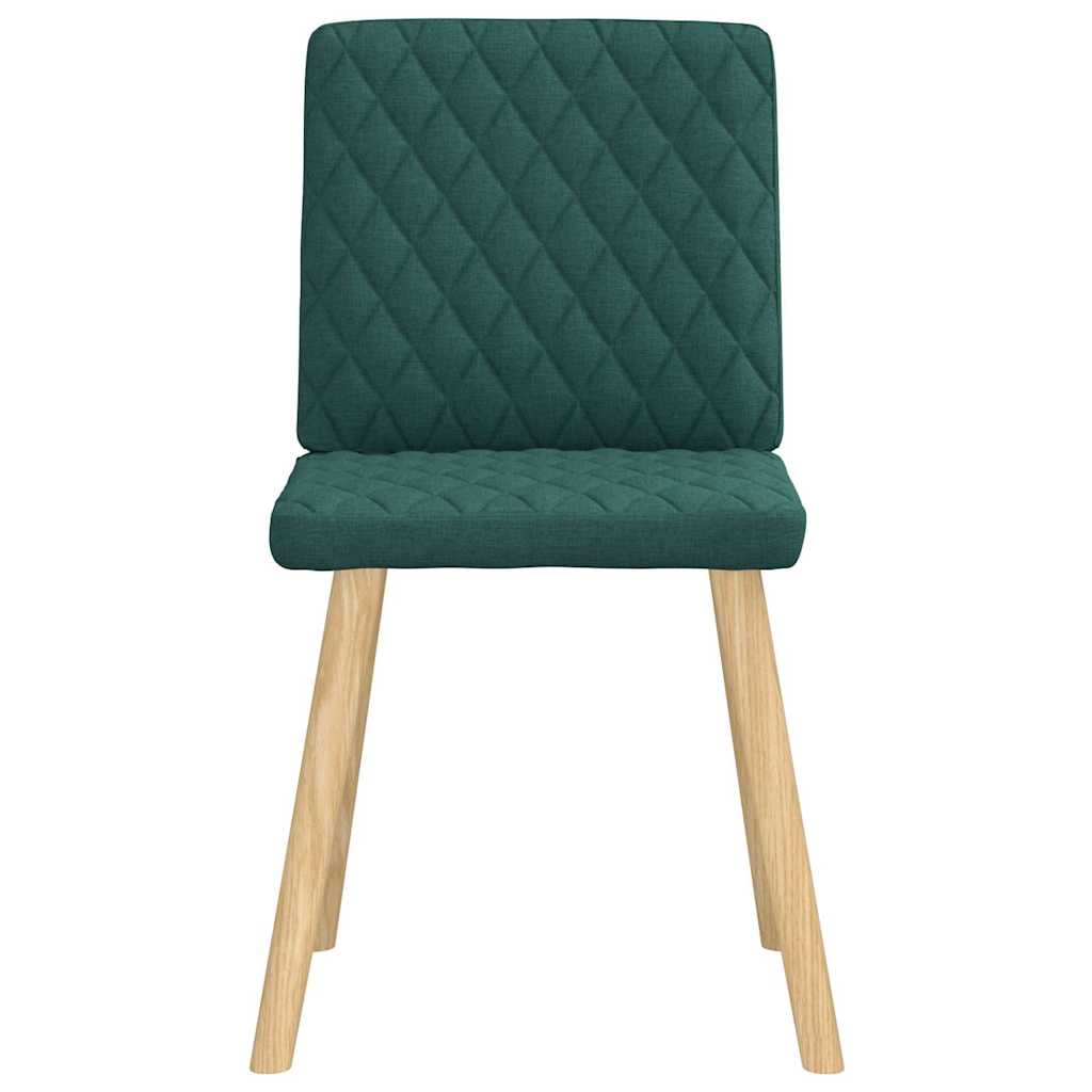 vidaXL Scaune de bucătărie, 6 buc., verde închis, material textil vidaXL Scaune de bucătărie, 6 buc., verde închis, material textil