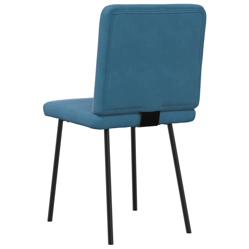 vidaXL Scaune de sufragerie, 6 buc, albastru, catifea