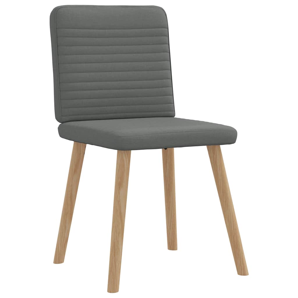 vidaXL Scaune de sufragerie, 6 buc., gri închis, material textil