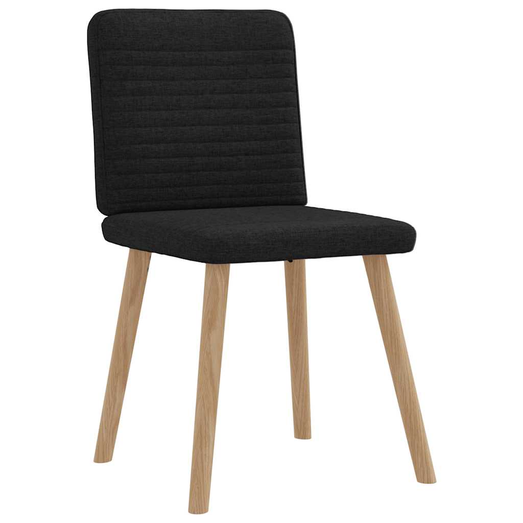 vidaXL Scaune de sufragerie 6 buc. negru material textil vidaXL Scaune de sufragerie 6 buc. negru material textil