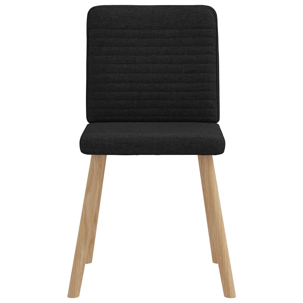 vidaXL Scaune de sufragerie 6 buc. negru material textil vidaXL Scaune de sufragerie 6 buc. negru material textil