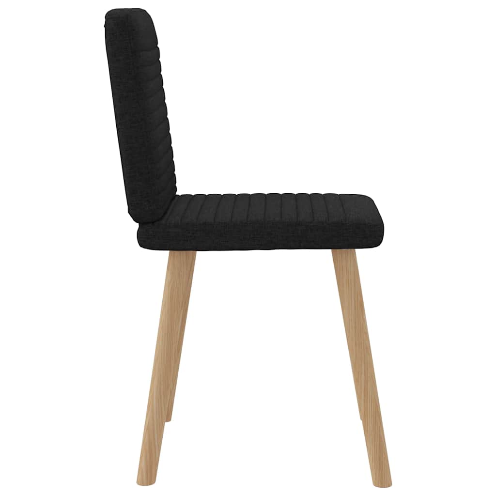 vidaXL Scaune de sufragerie 6 buc. negru material textil vidaXL Scaune de sufragerie 6 buc. negru material textil