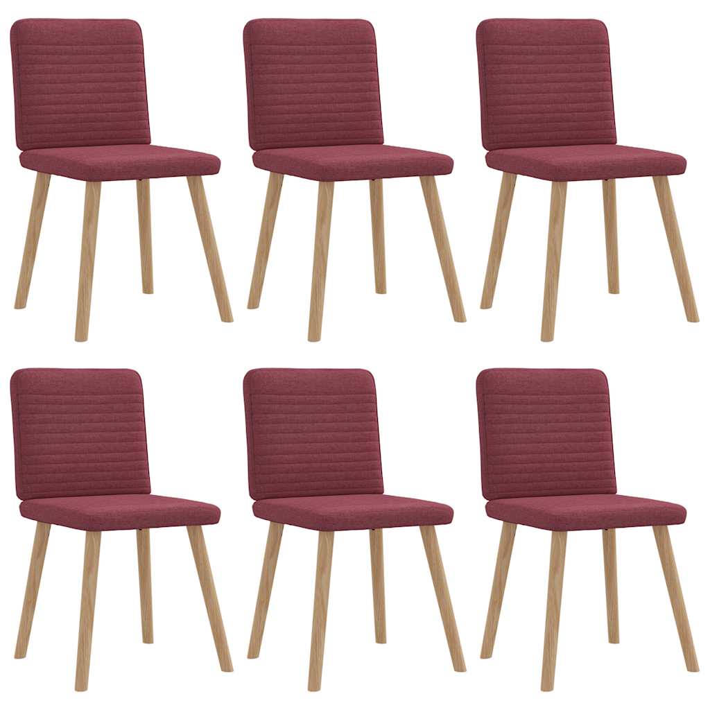 vidaXL Scaune de bucătărie pivotante, 6 buc., roșu vin, textil vidaXL Scaune de bucătărie pivotante, 6 buc., roșu vin, textil