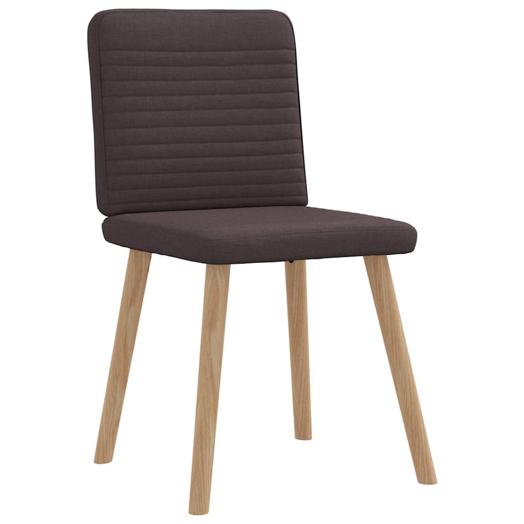 vidaXL Scaune de bucătărie, 6 buc., maro închis, material textil