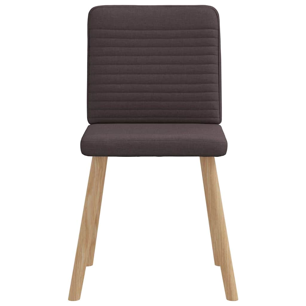 vidaXL Scaune de bucătărie, 6 buc., maro închis, material textil
