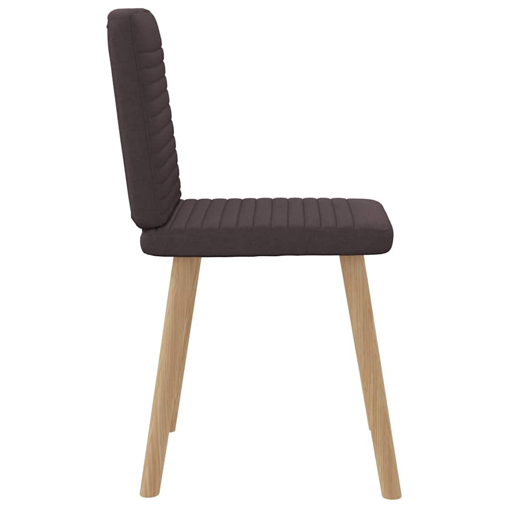 vidaXL Scaune de bucătărie, 6 buc., maro închis, material textil