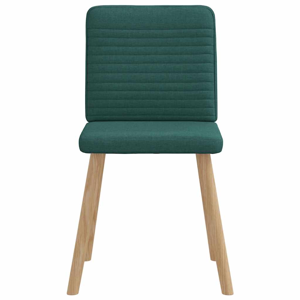 vidaXL Scaune de bucătărie, 6 buc., verde închis, material textil