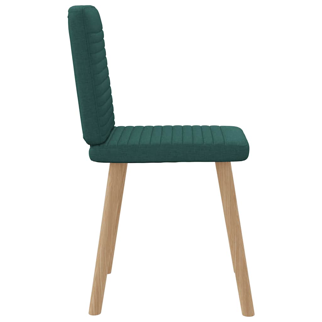 vidaXL Scaune de bucătărie, 6 buc., verde închis, material textil