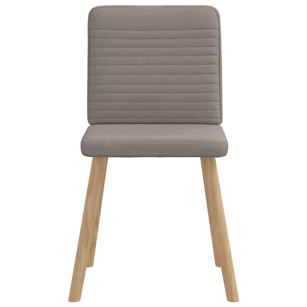 vidaXL Scaune de sufragerie, 6 buc., gri taupe, material textil