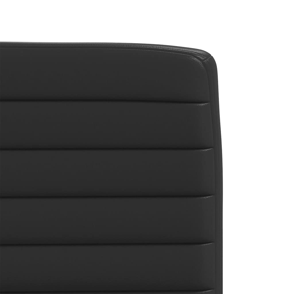 vidaXL Scaune de sufragerie, 6 buc., negru, piele ecologică