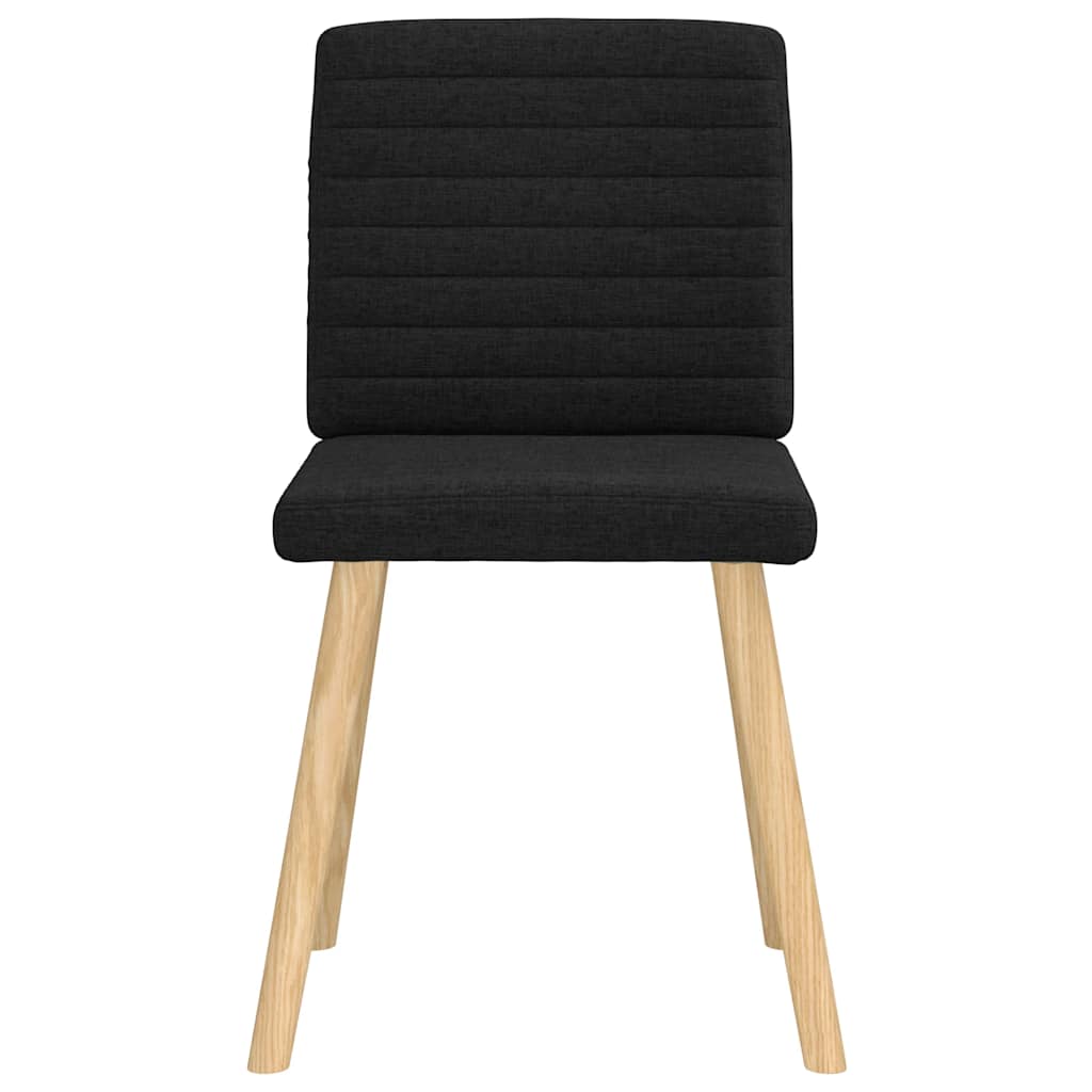 vidaXL Scaune de sufragerie 6 buc. negru material textil vidaXL Scaune de sufragerie 6 buc. negru material textil
