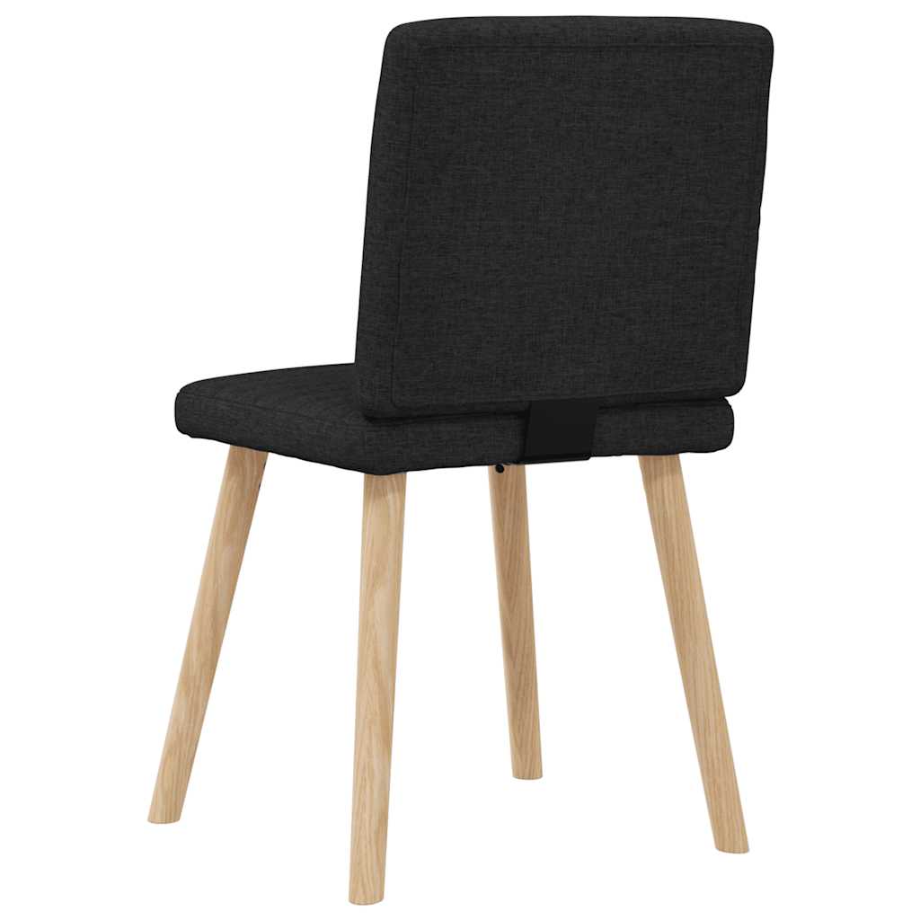 vidaXL Scaune de sufragerie 6 buc. negru material textil vidaXL Scaune de sufragerie 6 buc. negru material textil