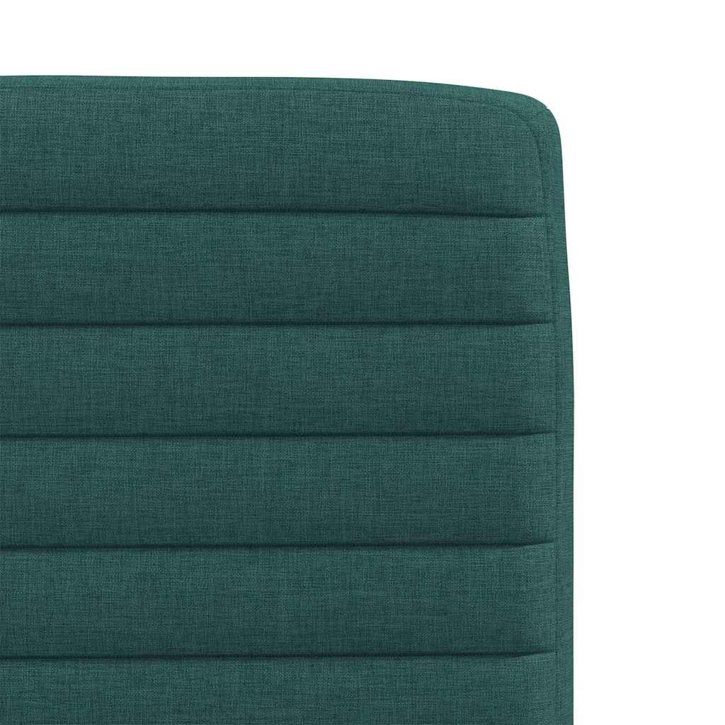 vidaXL Scaune de bucătărie, 6 buc., verde închis, material textil