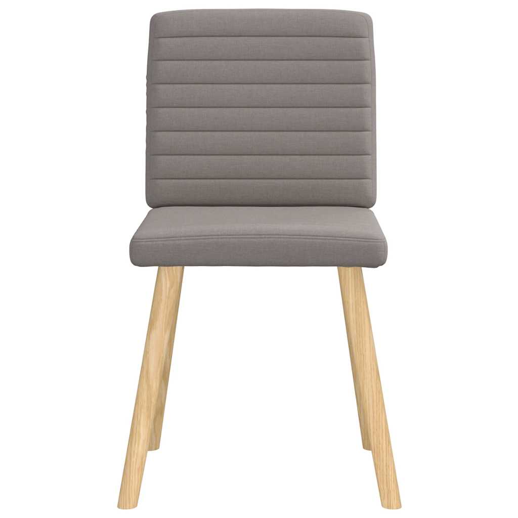 vidaXL Scaune de sufragerie, 6 buc., gri taupe, material textil